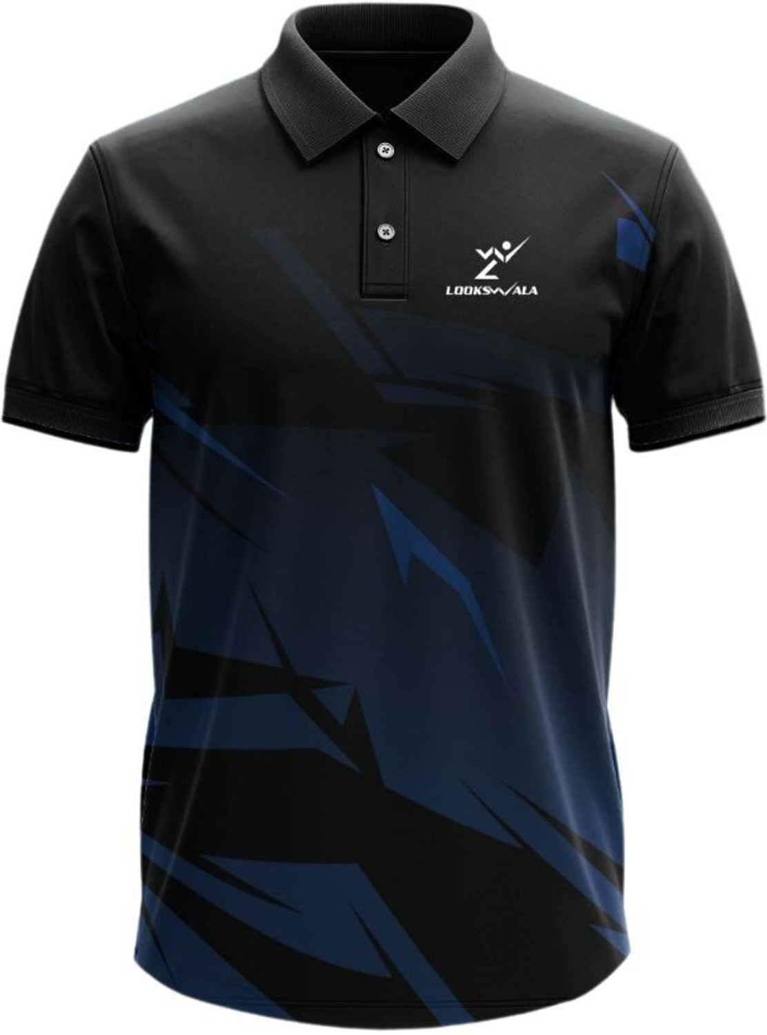 Image of lookswala Solid Men Polo Neck Multicolor T-Shirt