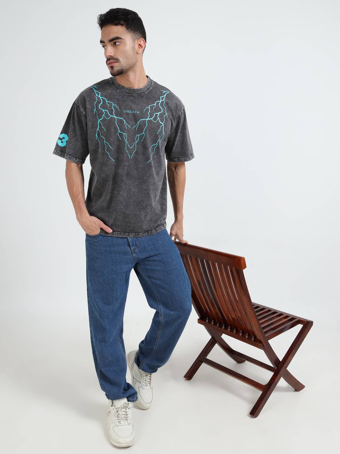 Rhinocult Men Grey Round Neck T-Shirt - Image 2