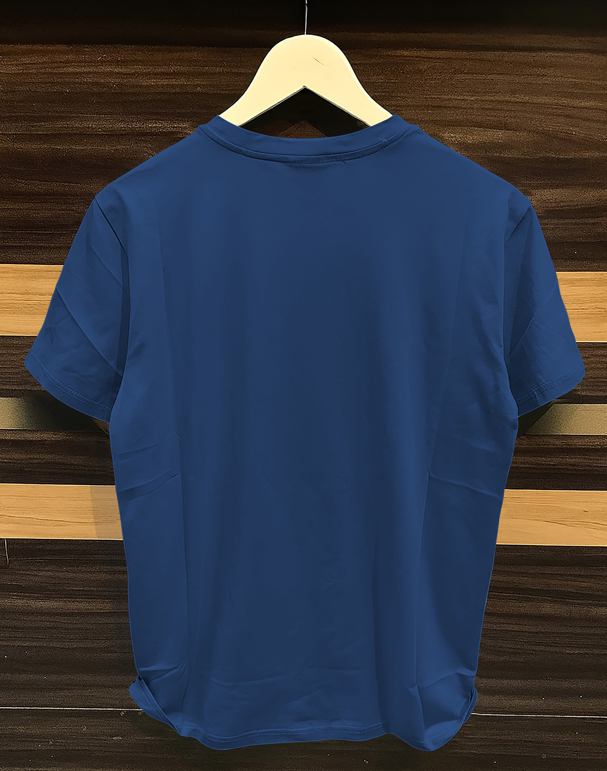 Image of Heartees Graphic Print Men Round Neck Navy Blue T-Shirt