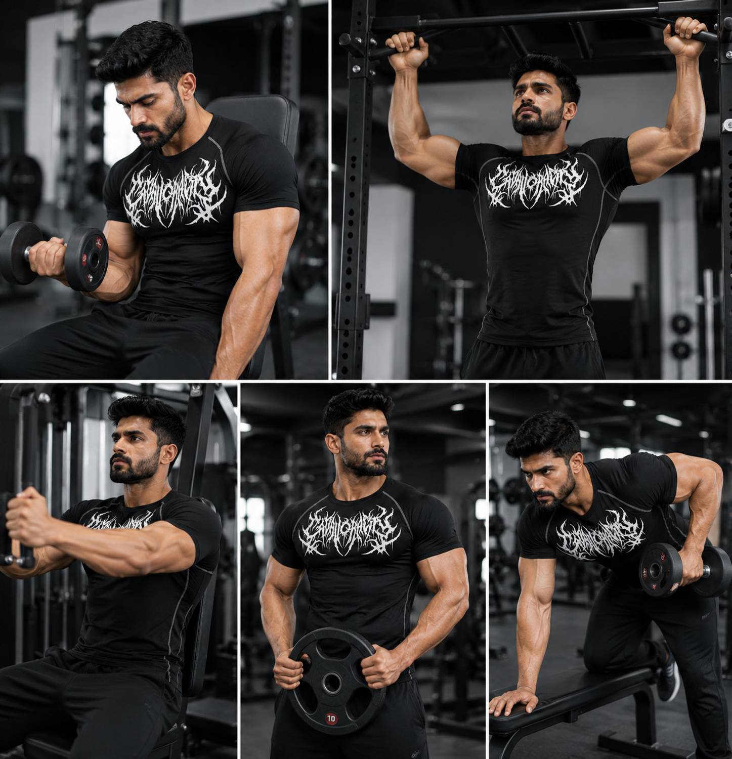 BULLAR Men Black Crew Neck T-Shirt - Image 3