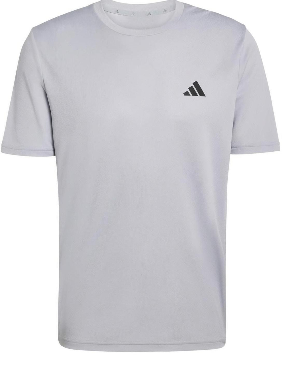 Image of ADIDAS Striped Men Crew Neck Grey T-Shirt