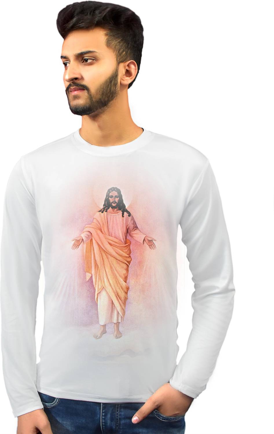 BalSo Printed Men Round Neck Gold T-Shirt