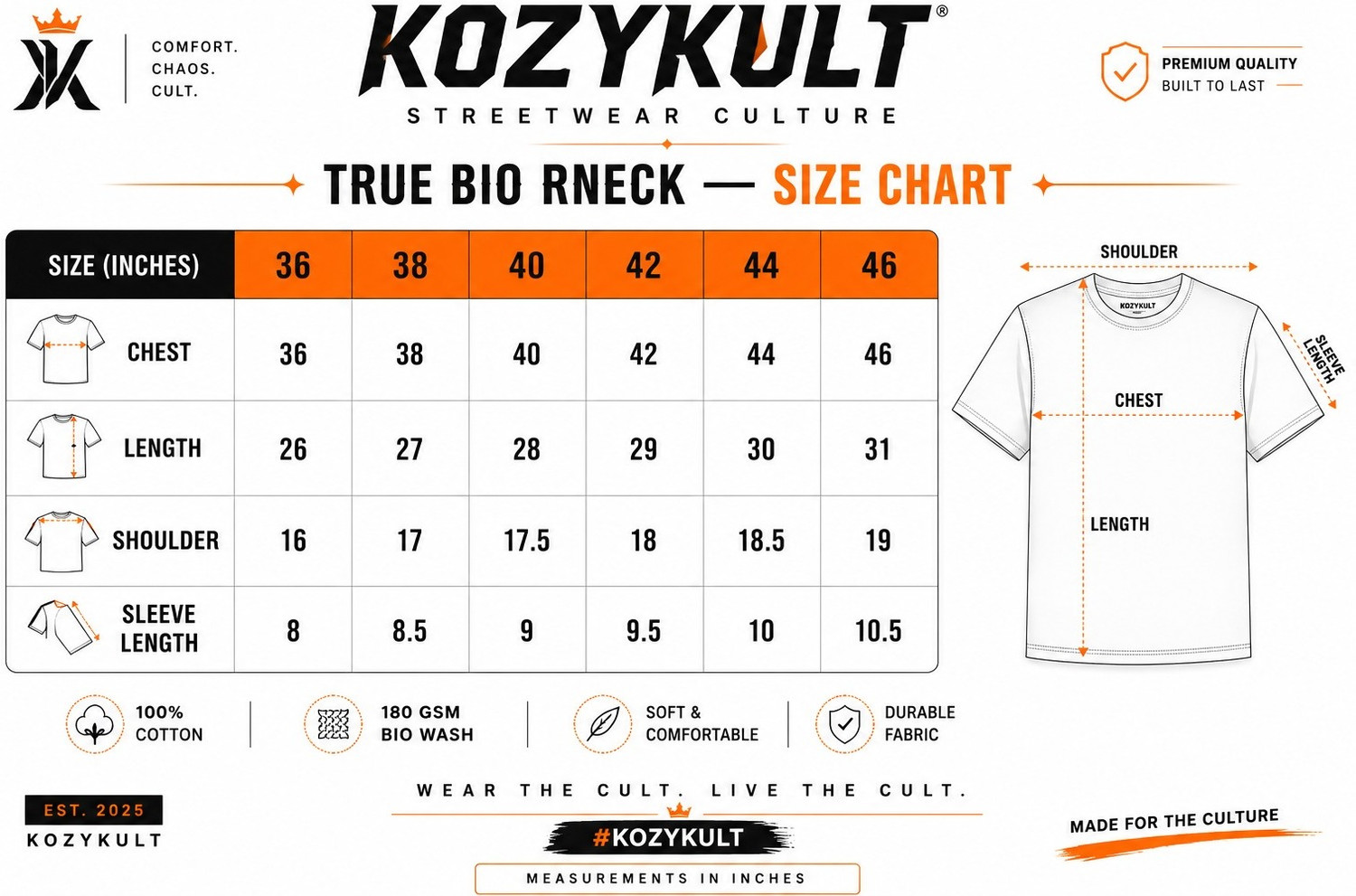 Image of KOZYKULT Typography Men Round Neck Black T-Shirt