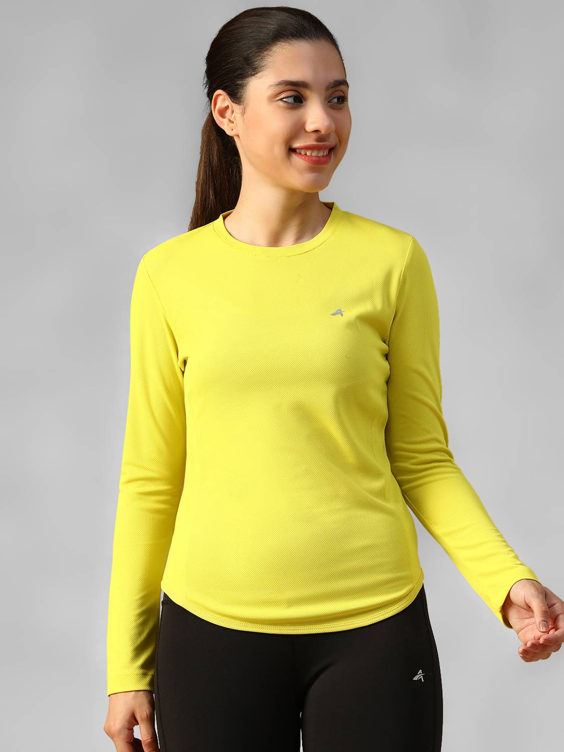 ATHLISIS Washed/Ombre Women Round Neck Green T-Shirt