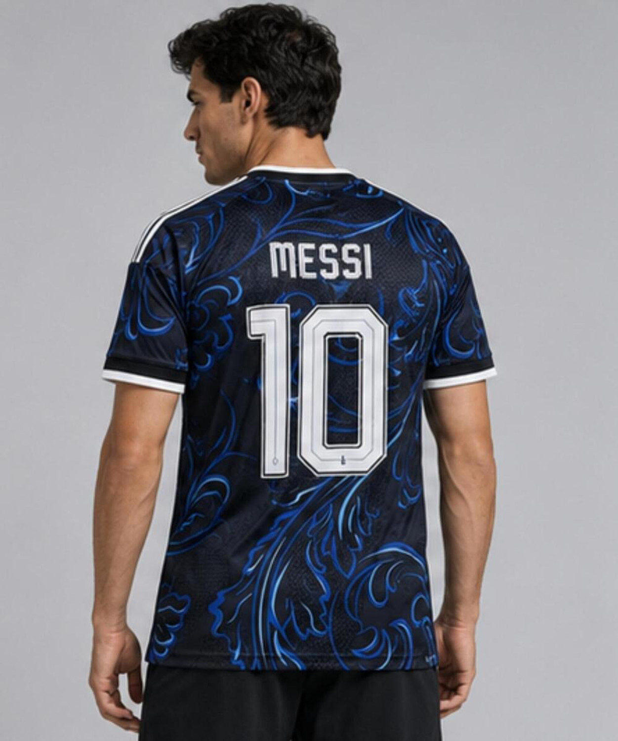 Image of SSA Printed Men Round Neck Blue T-Shirt