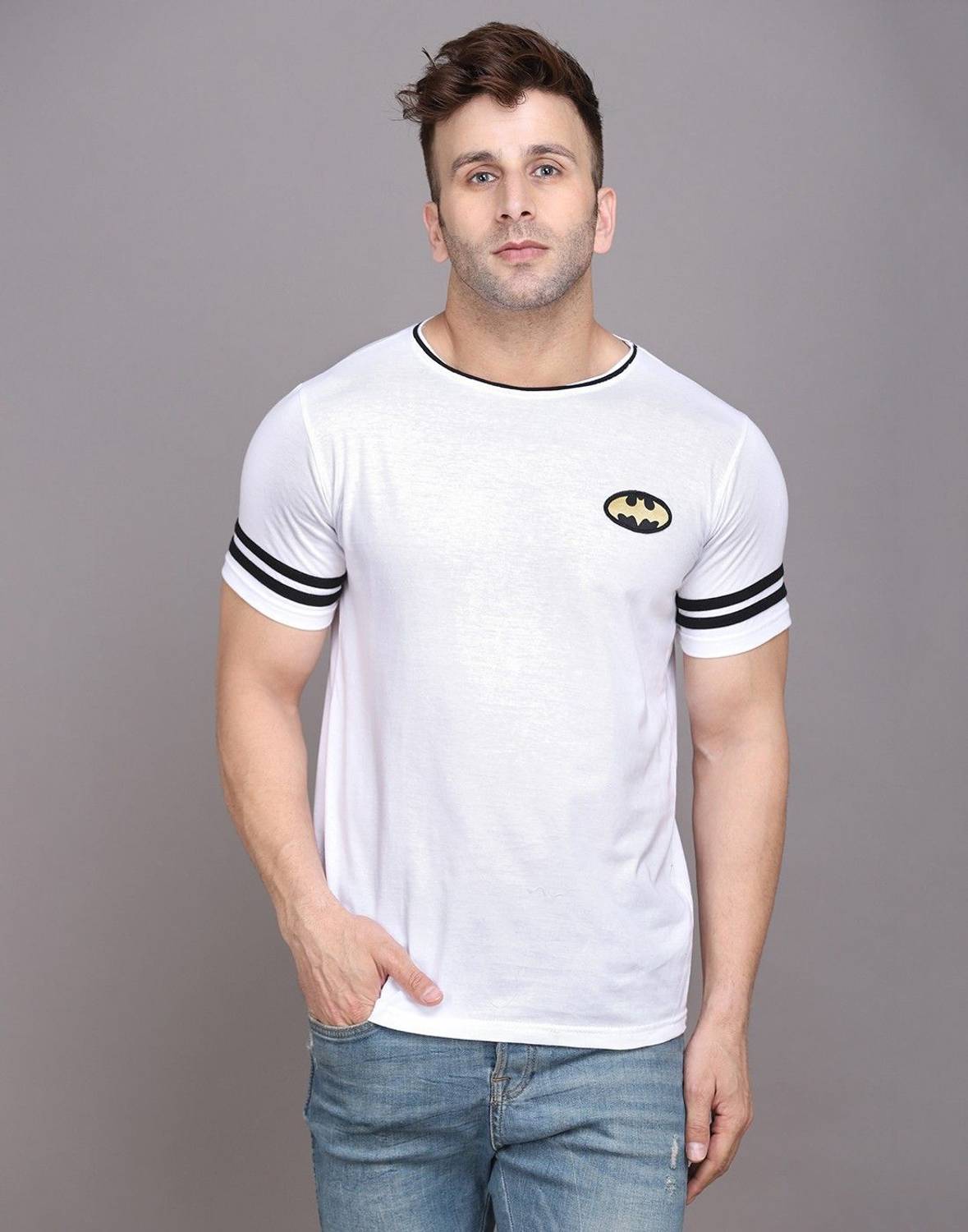 Lawful Casual Printed Men Round Neck White T-Shirt