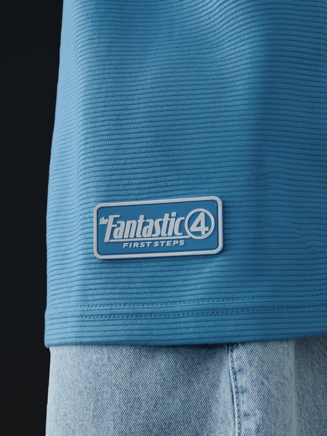 The Souled Store Embroidered Men Round Neck Blue T-Shirt - Image 5