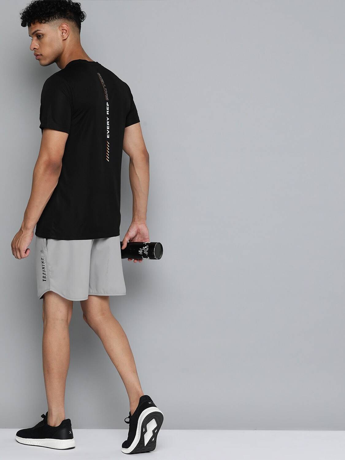 HRX by Hrithik Roshan Black Round Neck T-Shirt - Image 5