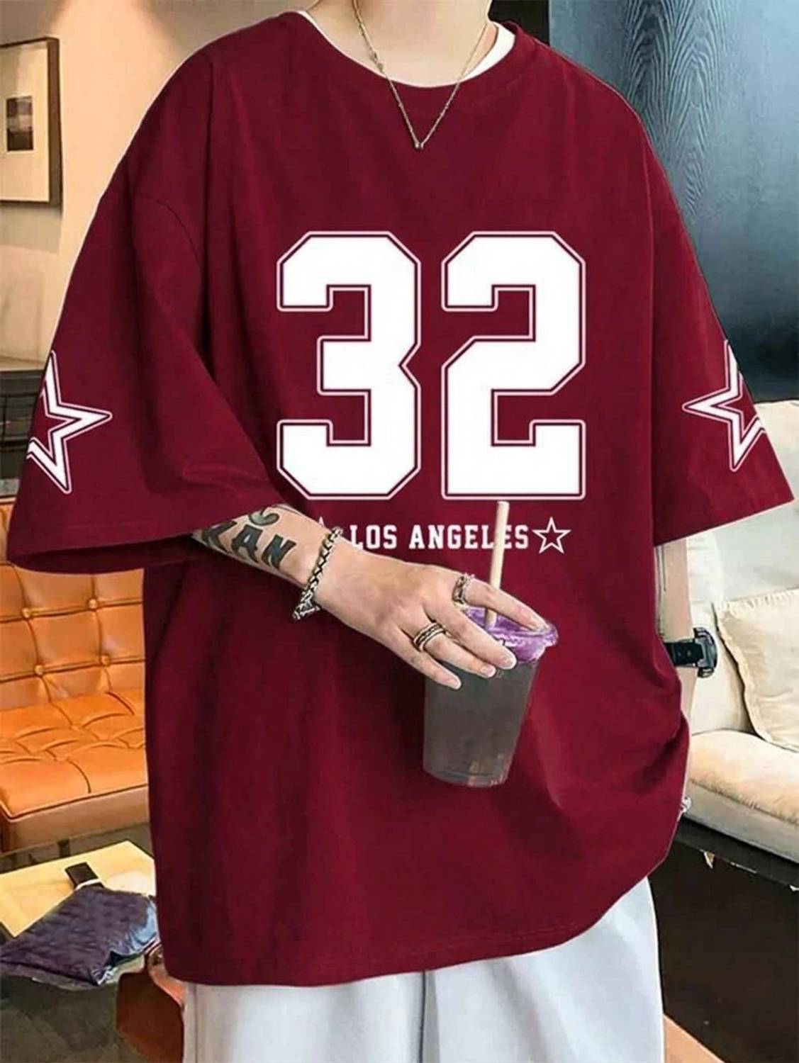 MIT Bharat Printed Men Round Neck Maroon T-Shirt