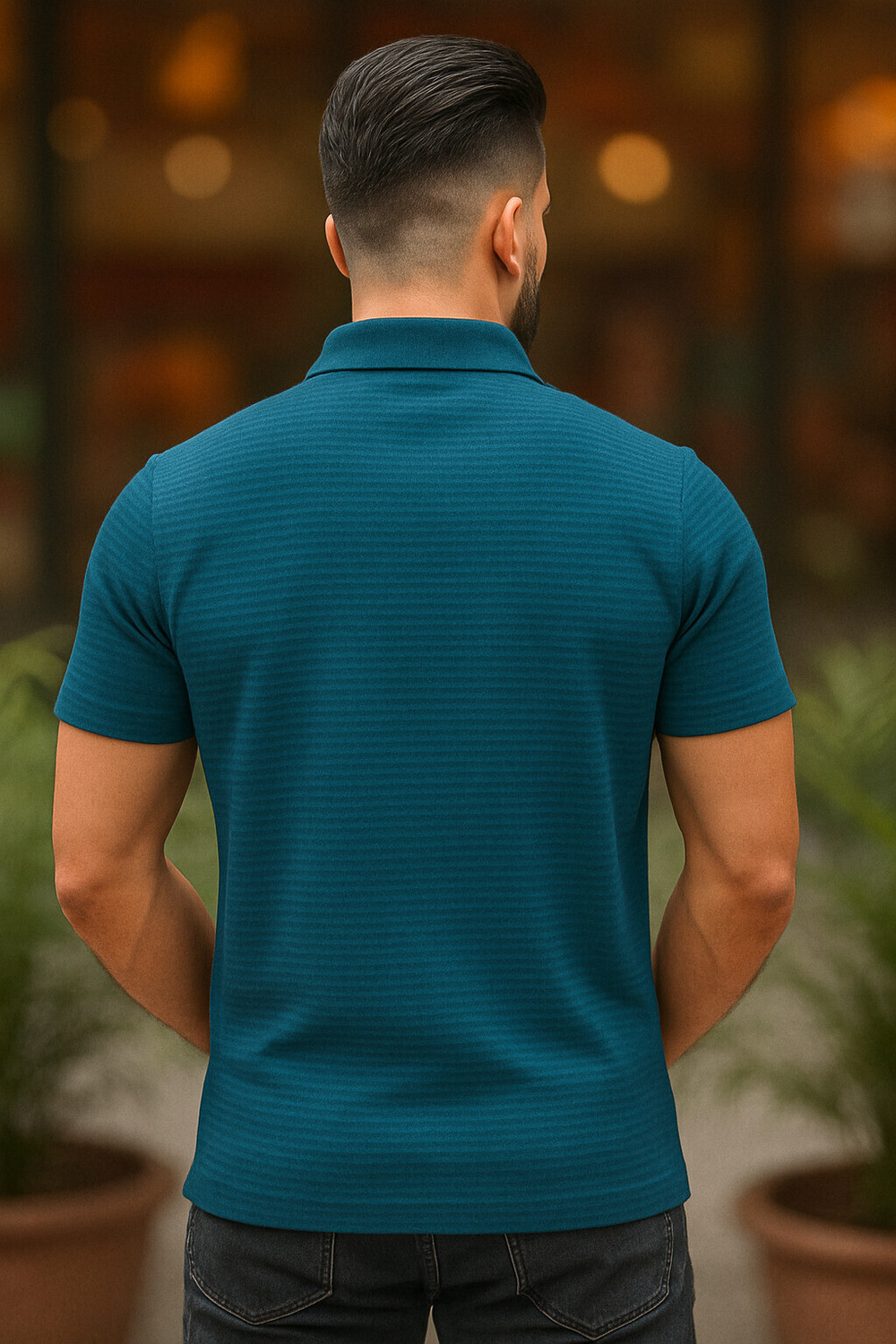 Image of METRONAUT Solid Men Zip Neck Multicolor T-Shirt