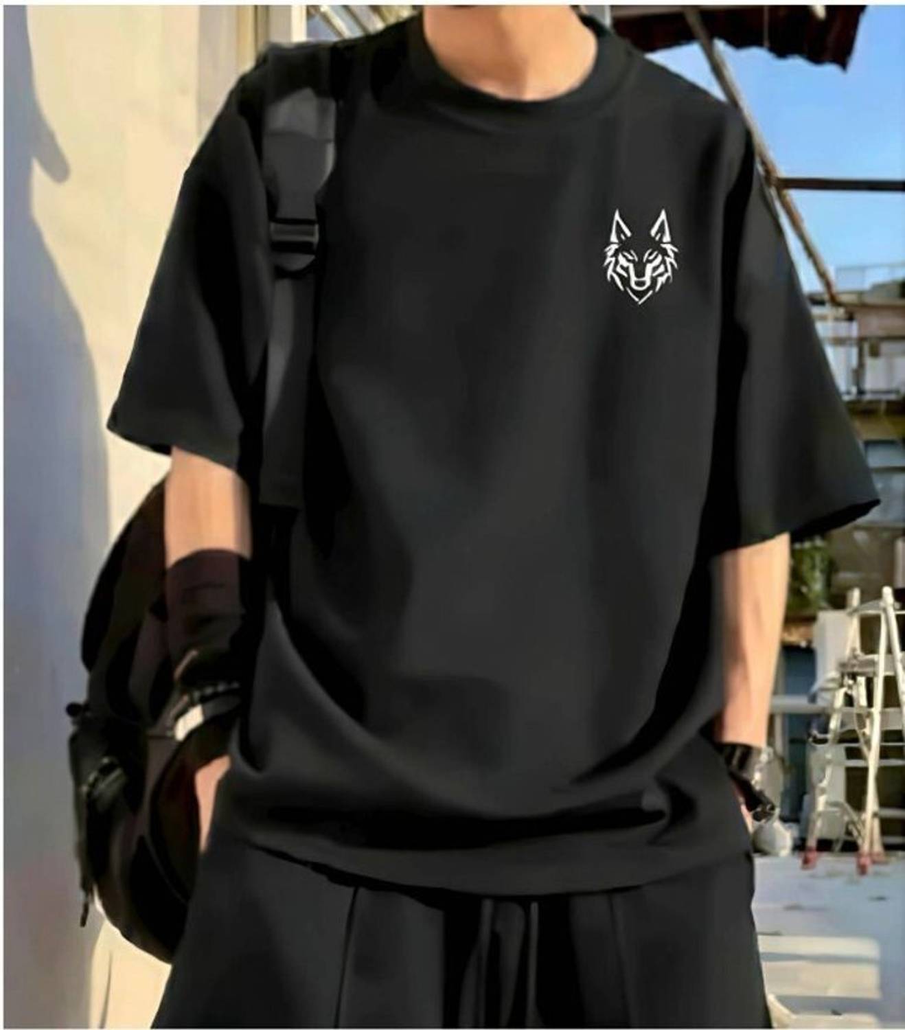 Kyanshi Men Black Graphic Print T-Shirt - Image 1