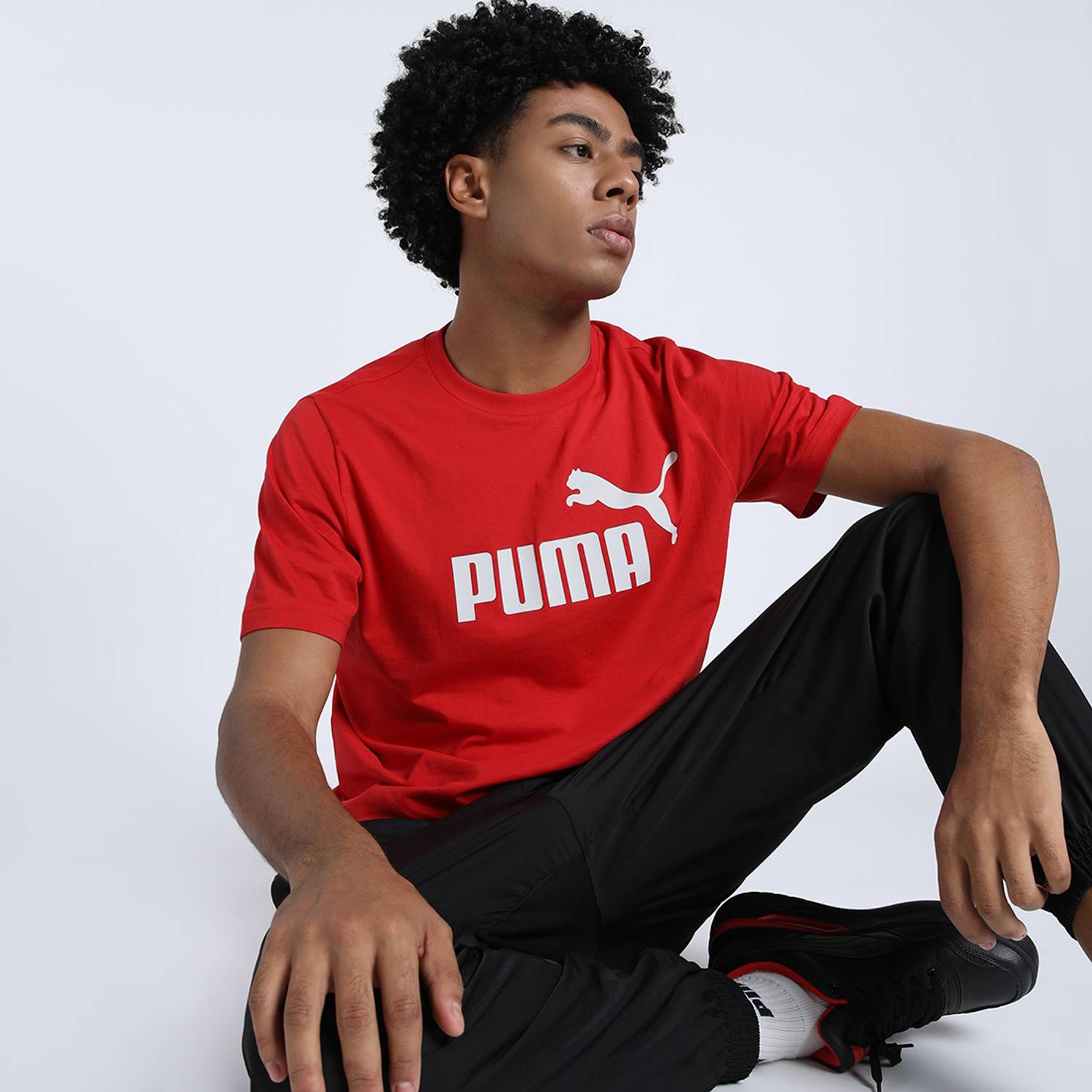 PUMA Printed Men Crew Neck Red T-Shirt - Image 1