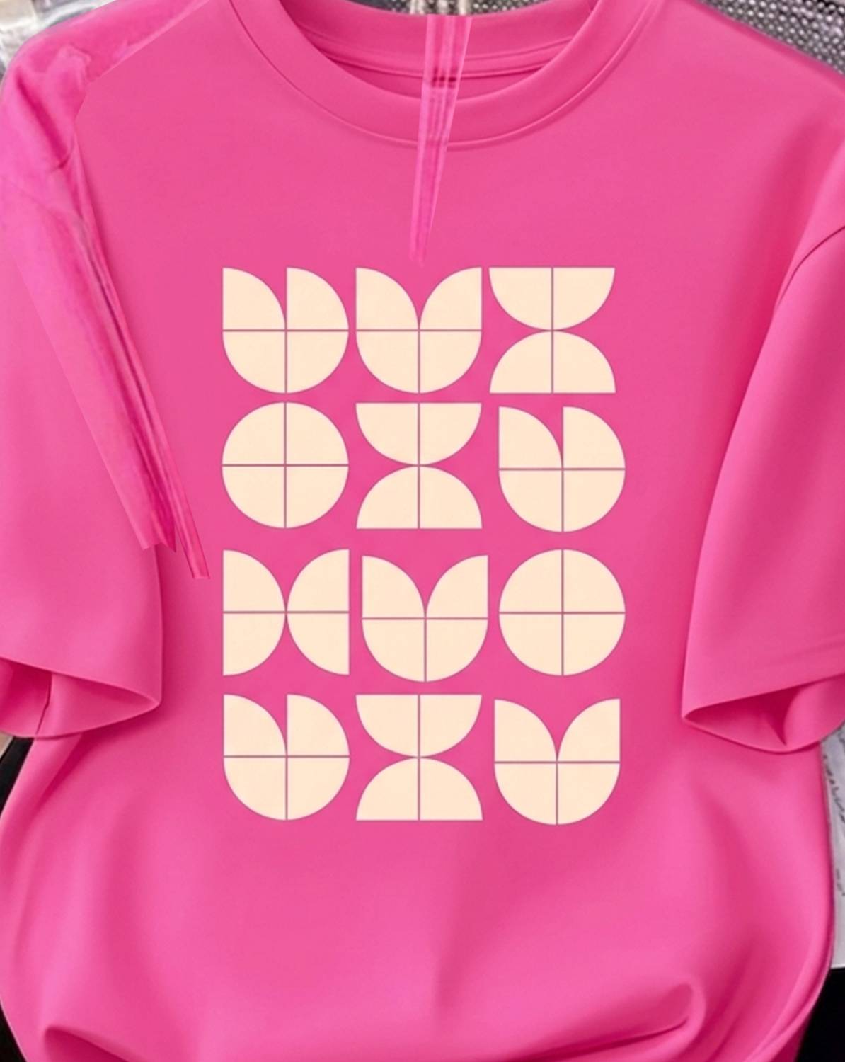 AOOSH Casual Printed Women Pink Top