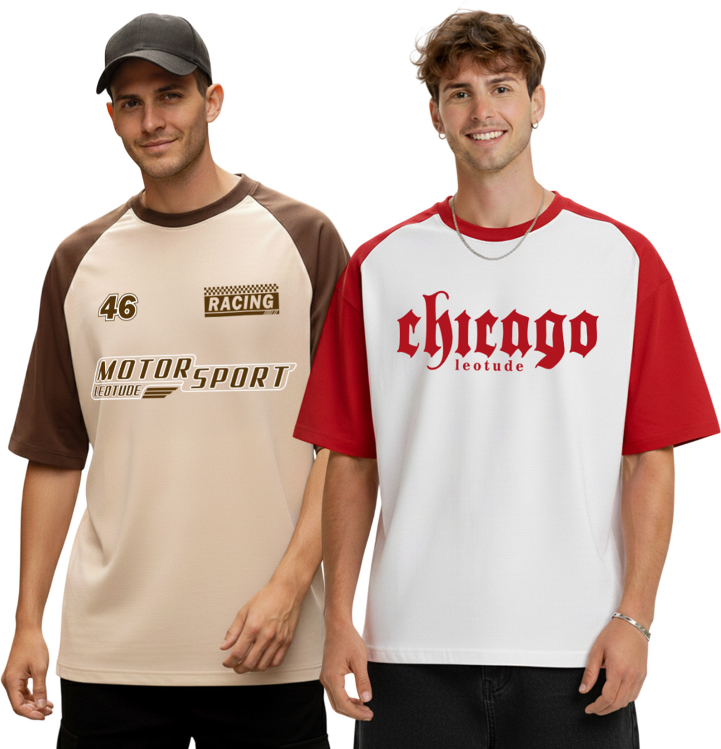 Image of Leotude Printed Men Round Neck Multicolor T-Shirt