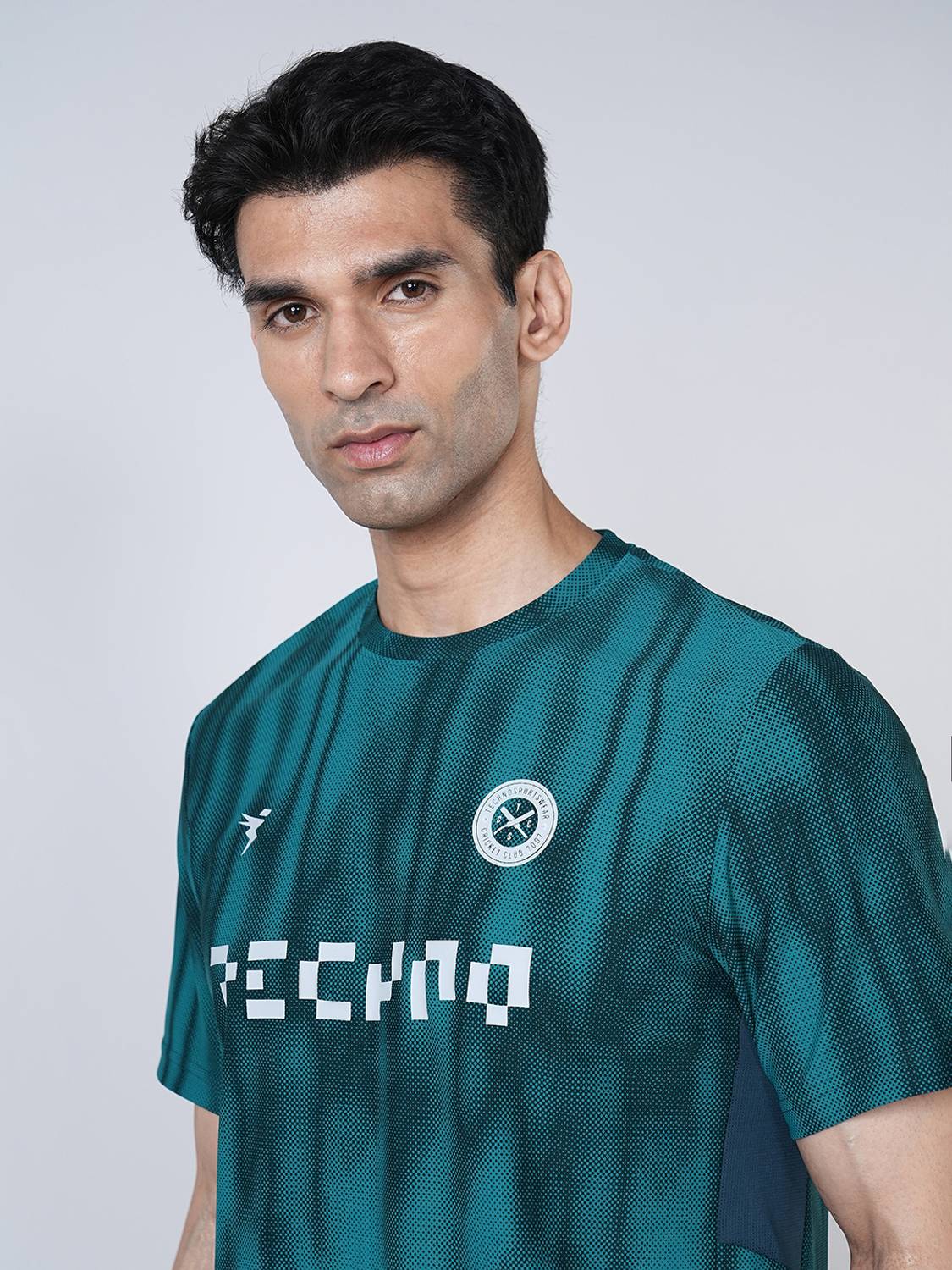TECHNOSPORT Men Green T-Shirt - Image 4
