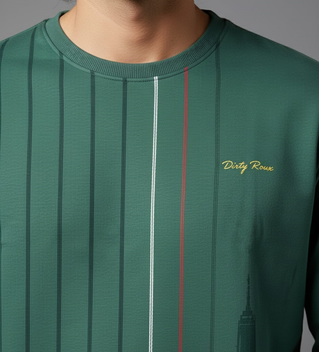 Image of TREND SANDAS PIPER Printed Men Round Neck Green T-Shirt