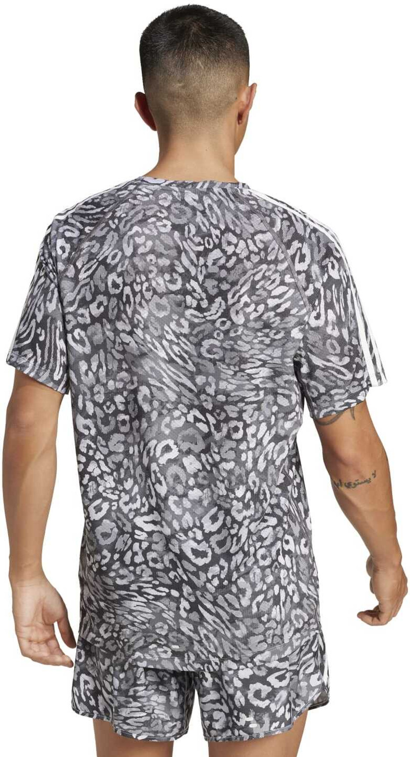 Image of ADIDAS Printed Men Crew Neck Grey T-Shirt