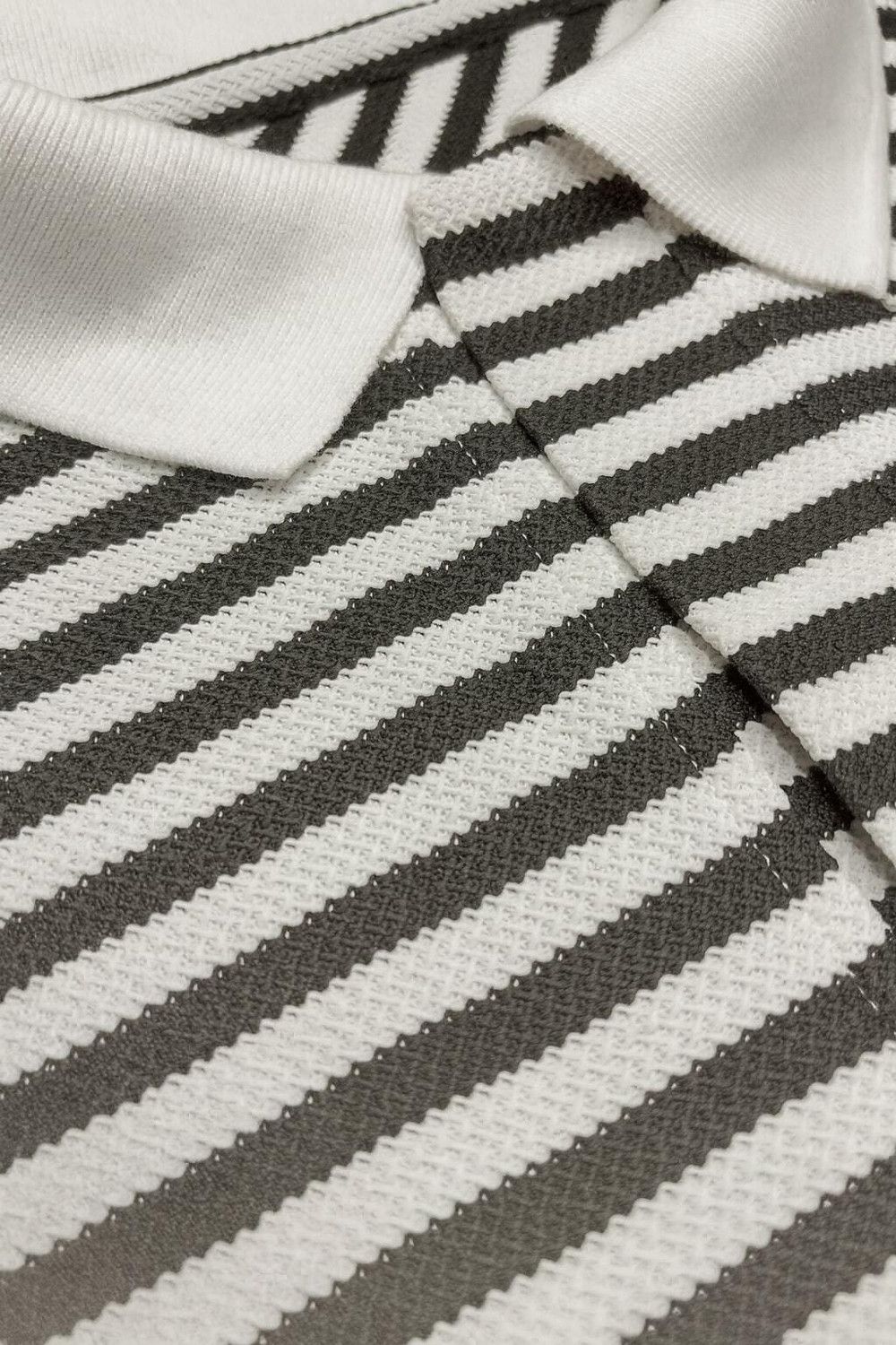 Image of YOUNICK Striped Men Polo Neck Black T-Shirt