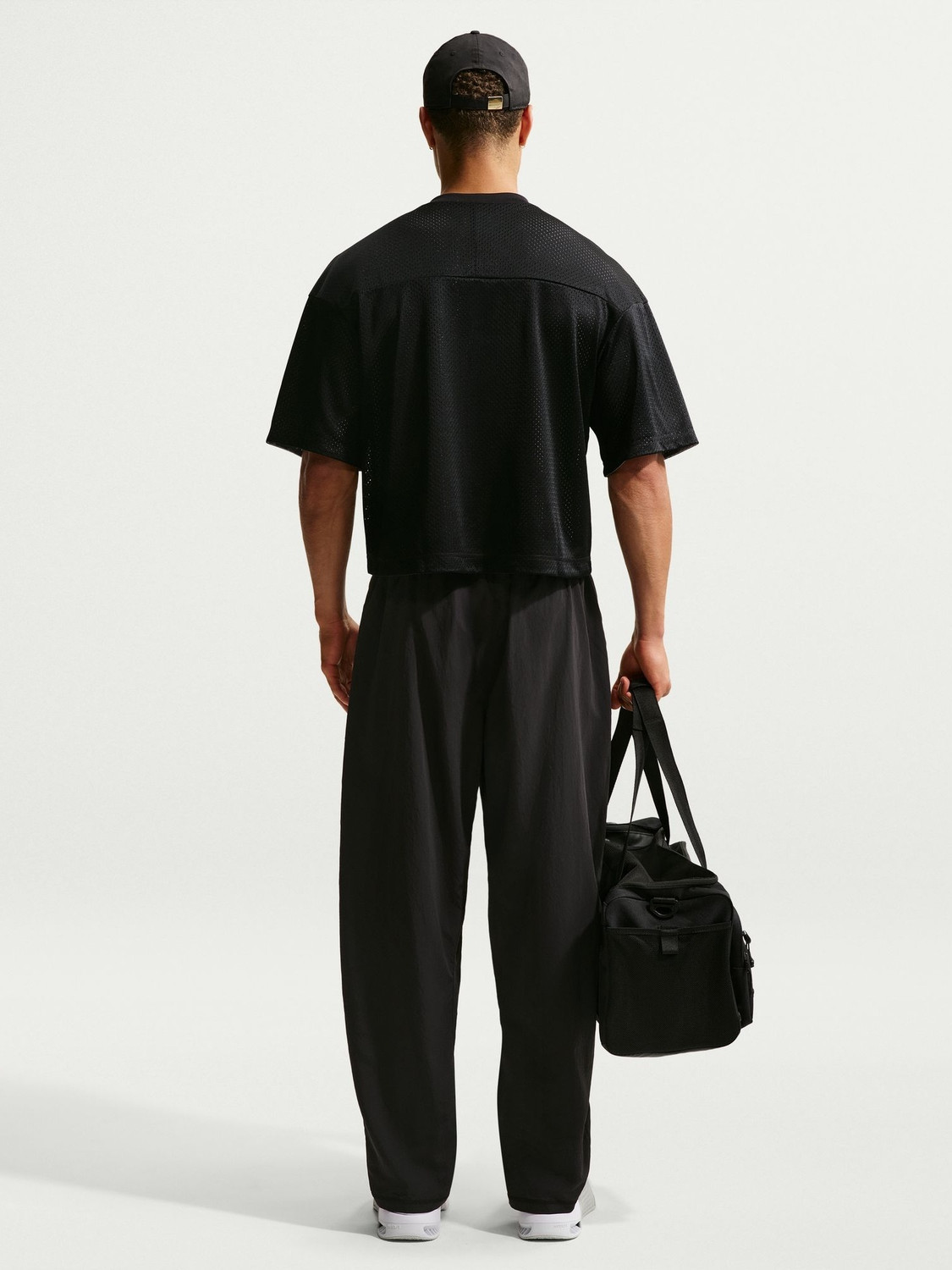 Image of NIKE Solid Men V Neck Black T-Shirt