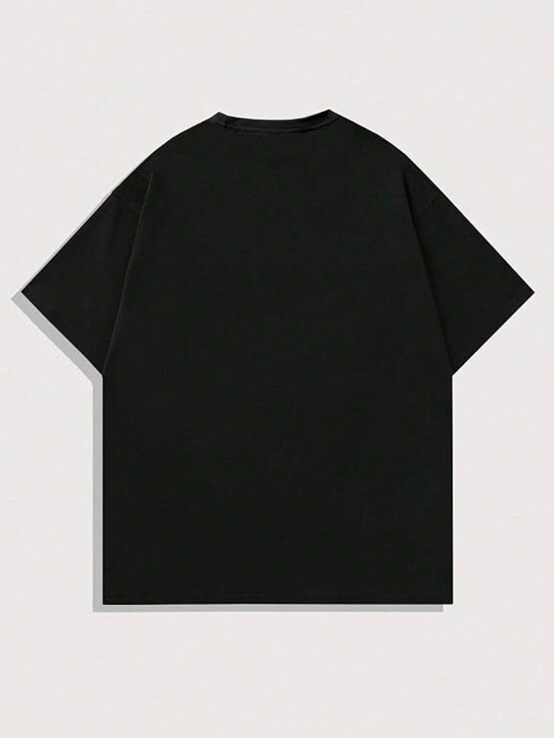 Men Typography Round Neck Cotton Blend Black T-Shirt - Image 3