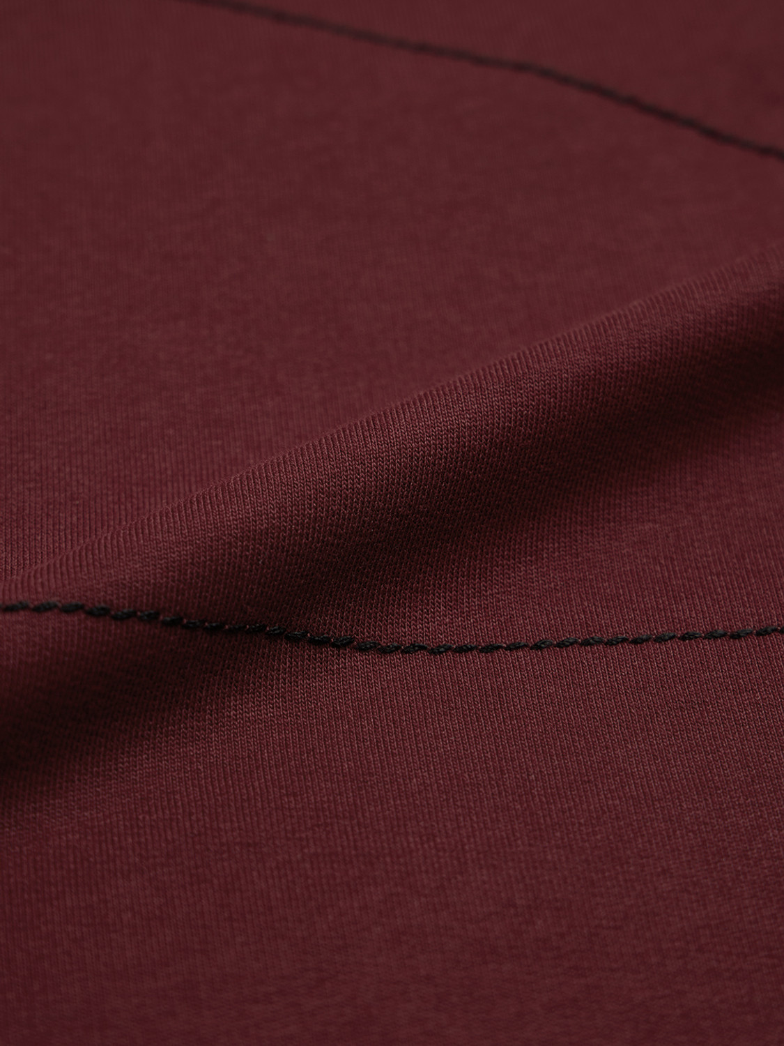 Image of The Souled Store Embroidered Men Round Neck Maroon T-Shirt