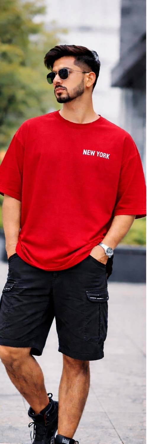 goodsign Men Red Round Neck T-Shirt - Image 3