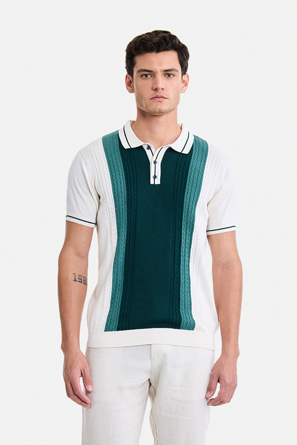 Image of Snitch Colorblock Men Polo Neck Multicolor T-Shirt