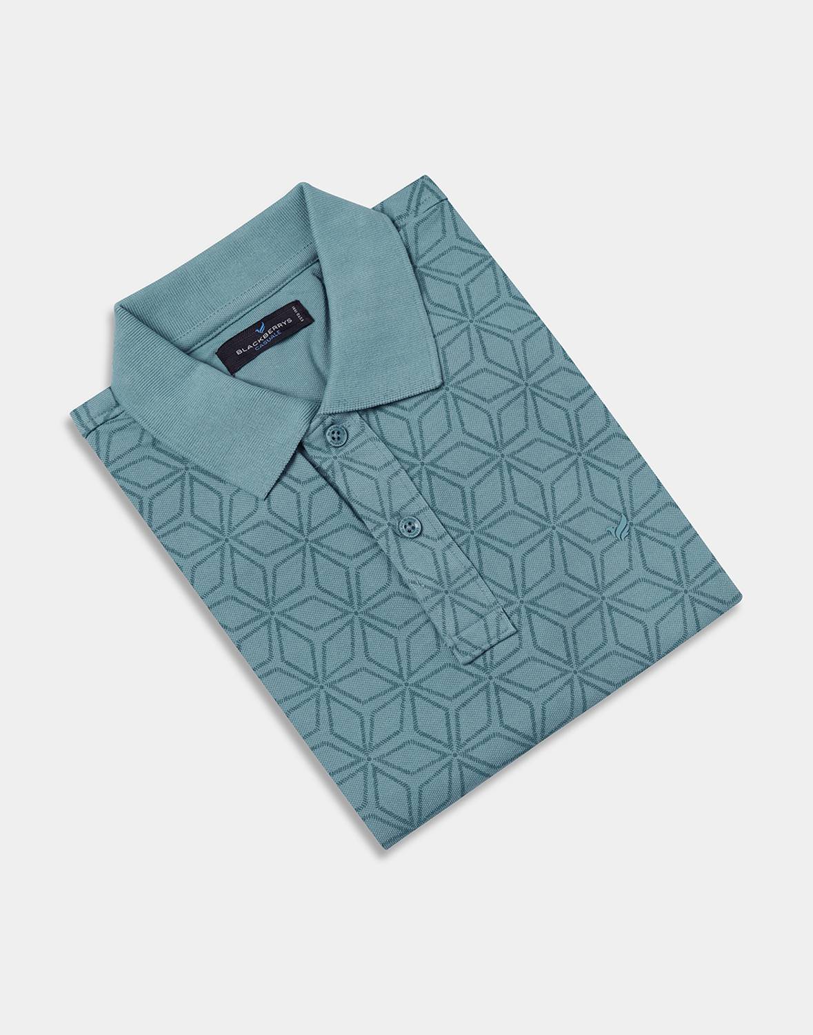 Blackberrys Men Polo Neck Green T-Shirt - Image 5