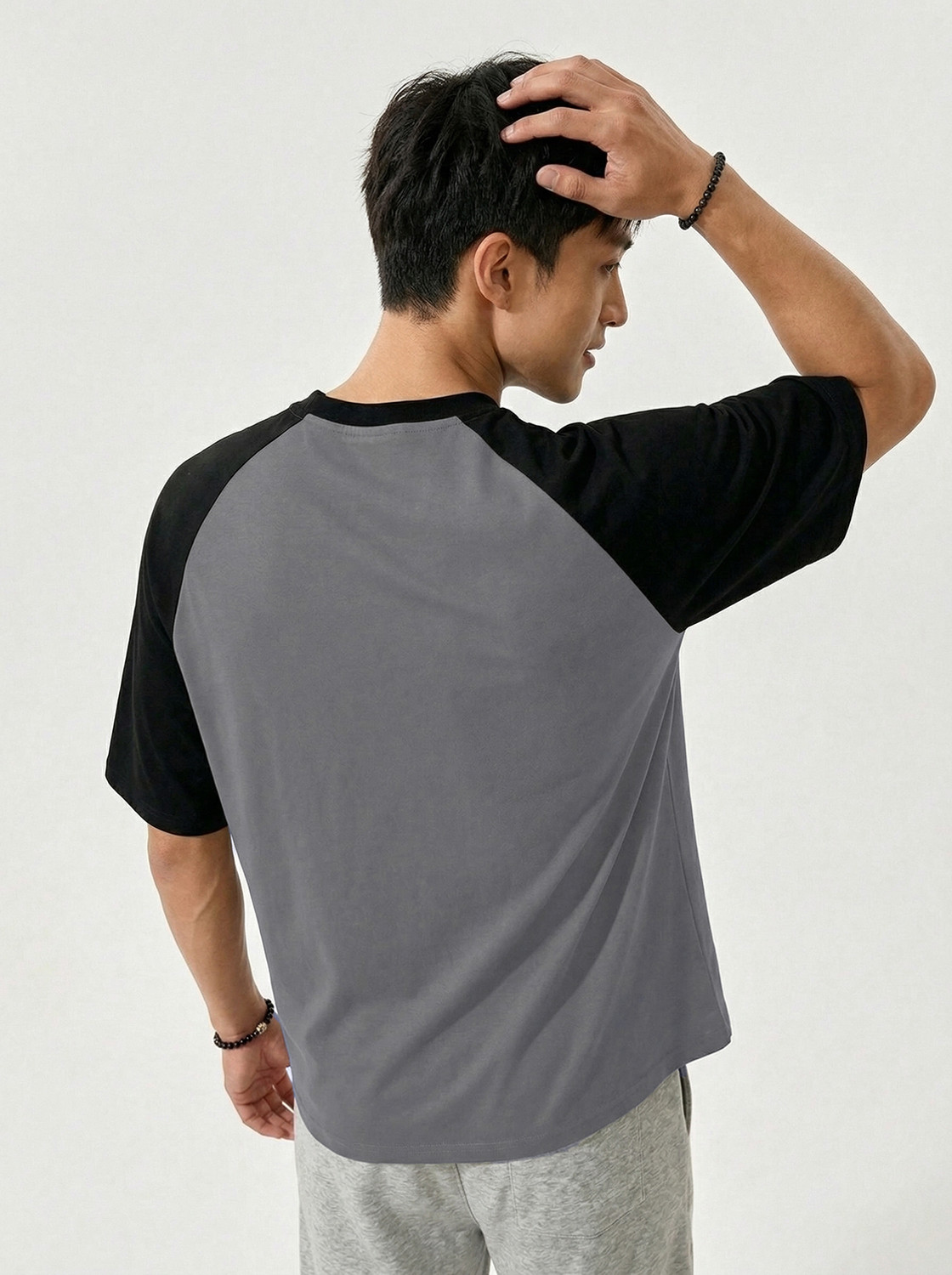 Image of TOM MILTON Men Graphic Print Round Neck Pure Cotton Grey T-Shirt
