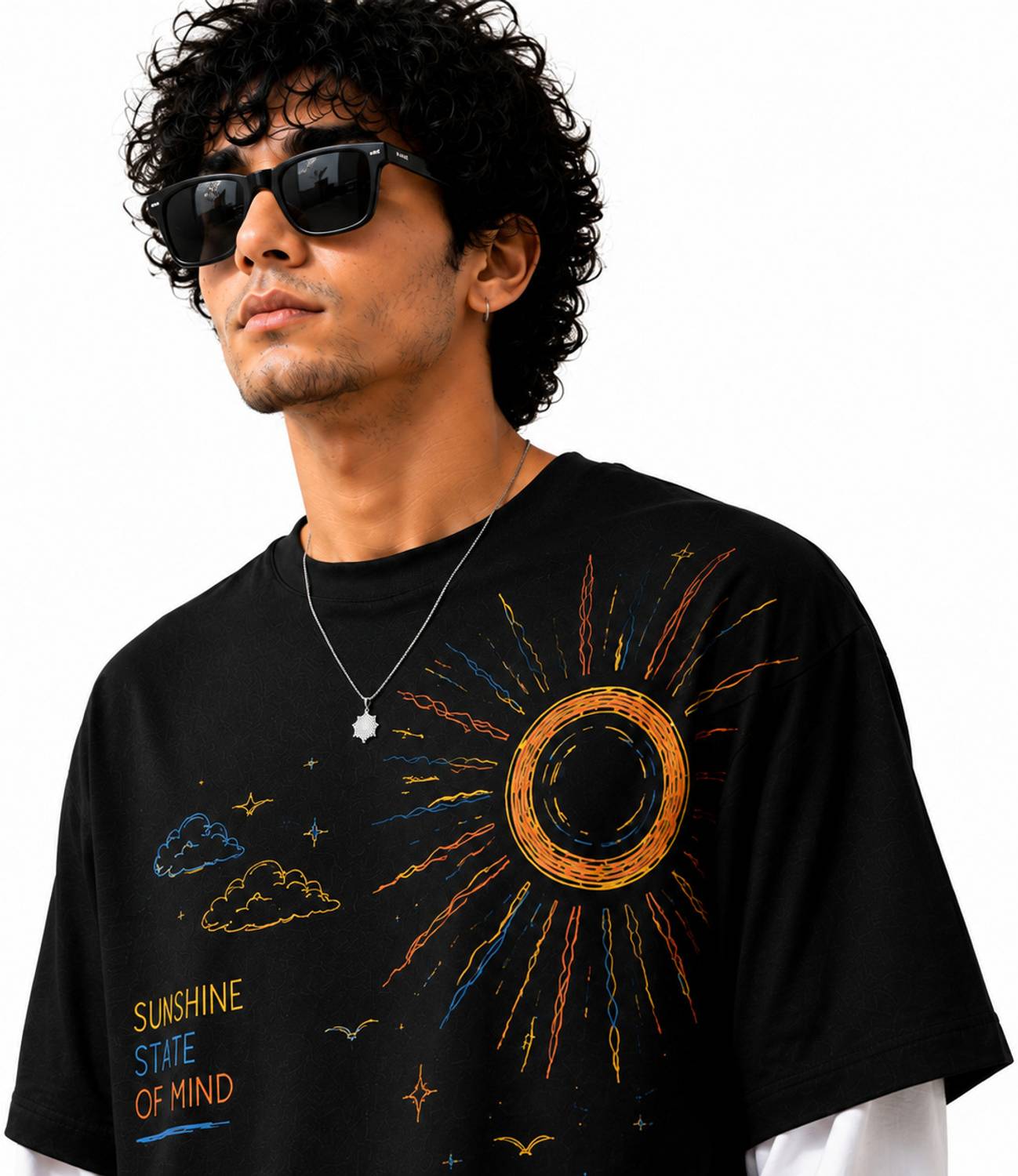 Larren Devis Black Round Neck T-Shirt - Image 3