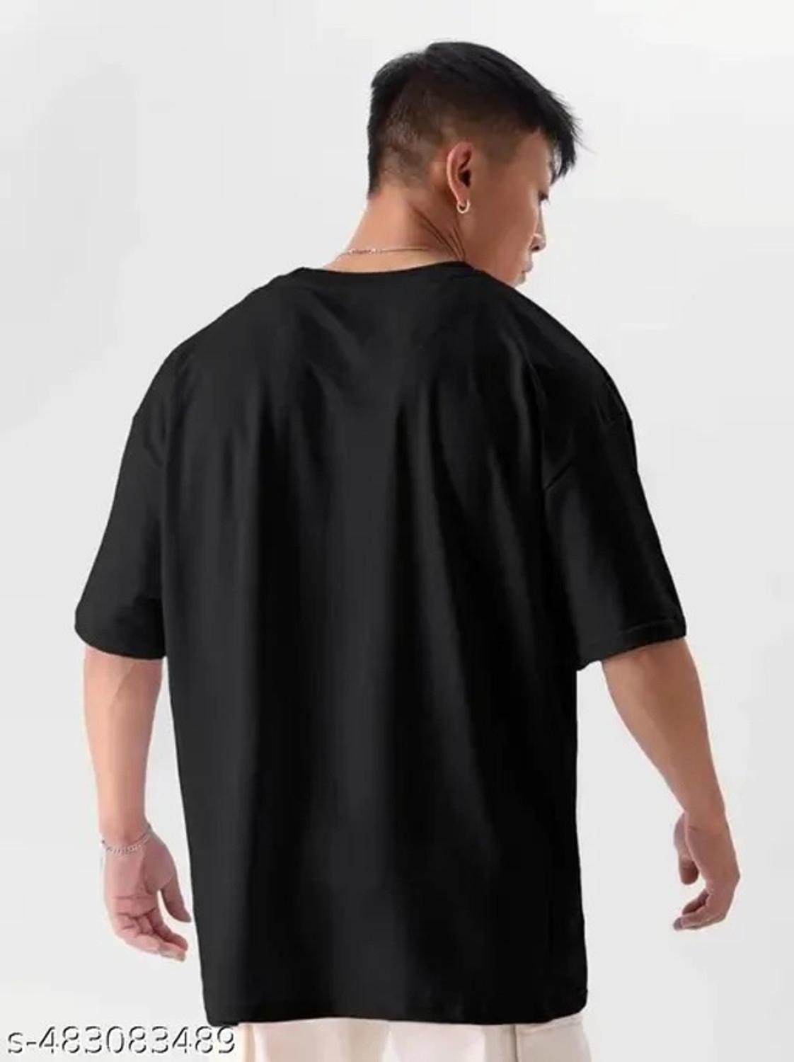 Image of AACHIPAN Printed Men Round Neck Black T-Shirt