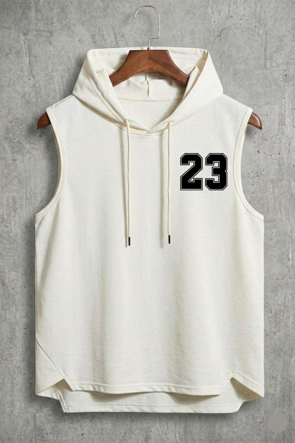 Image of Zxomillo Typography, Solid Men Hooded Neck White T-Shirt