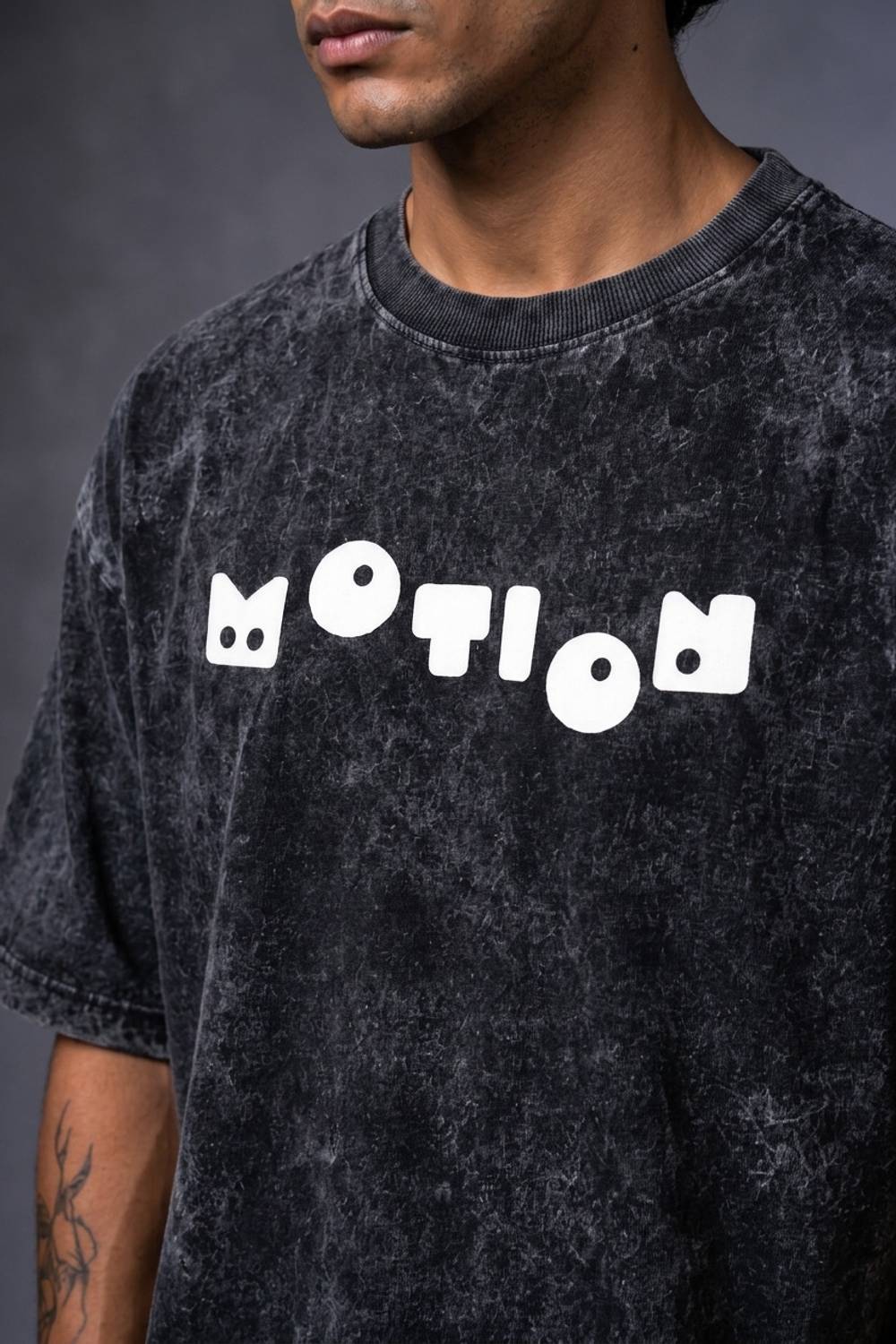 Chunky Pandas Black Men's Round Neck T-Shirt - Image 3