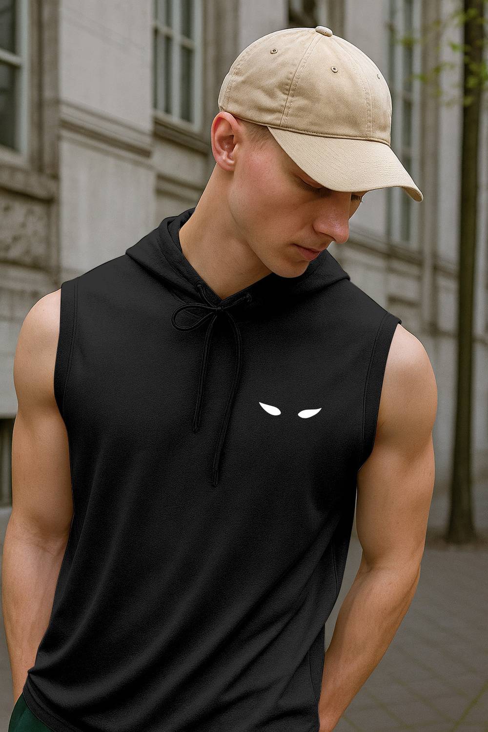 FTX Men Black Hooded Neck T-Shirt - Image 5