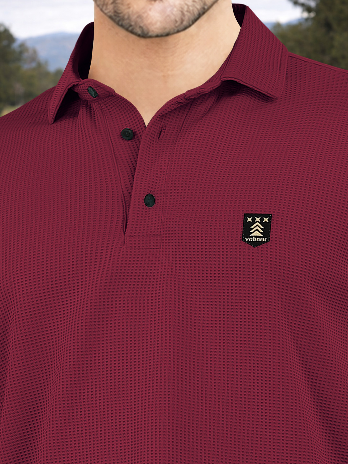 Image of VeBNoR Solid Men Polo Neck Maroon T-Shirt