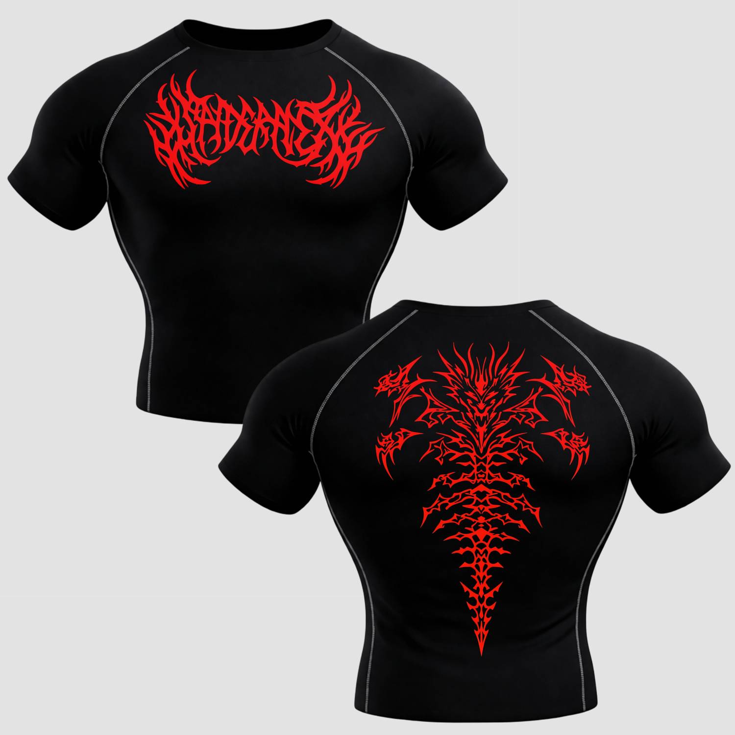 Wayup Black, Red Men's Round Neck T-Shirt - Image 1