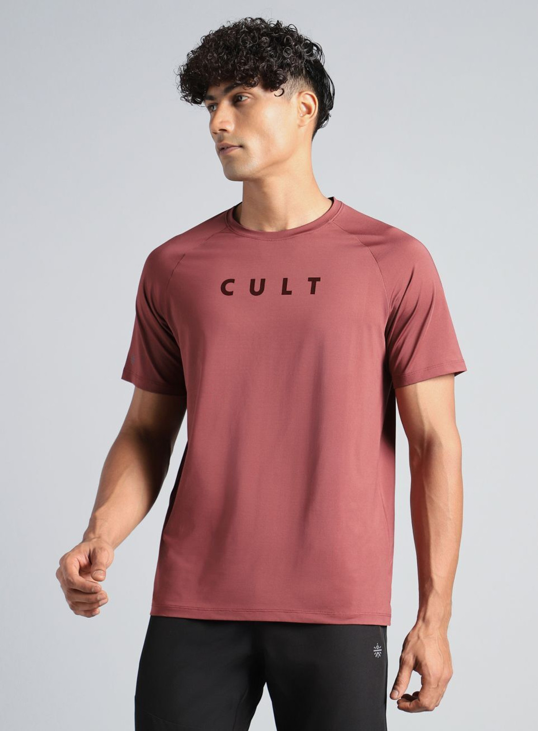 Image of Cult Printed Men Round Neck Maroon T-Shirt