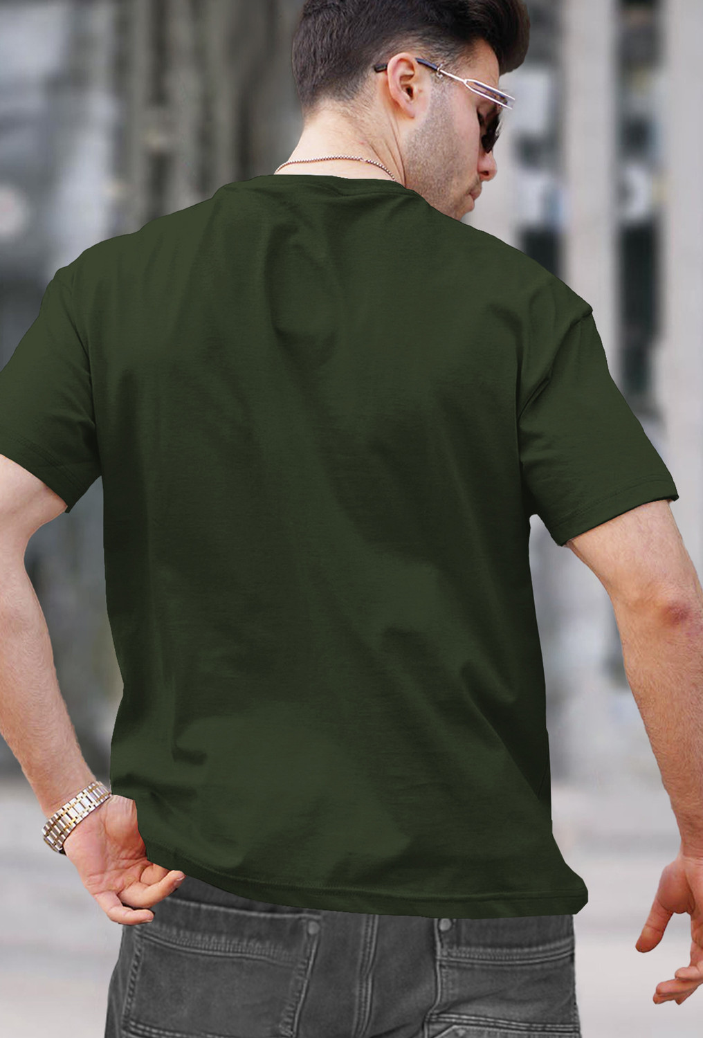 Image of TRIPR Solid Men Round Neck Multicolor T-Shirt