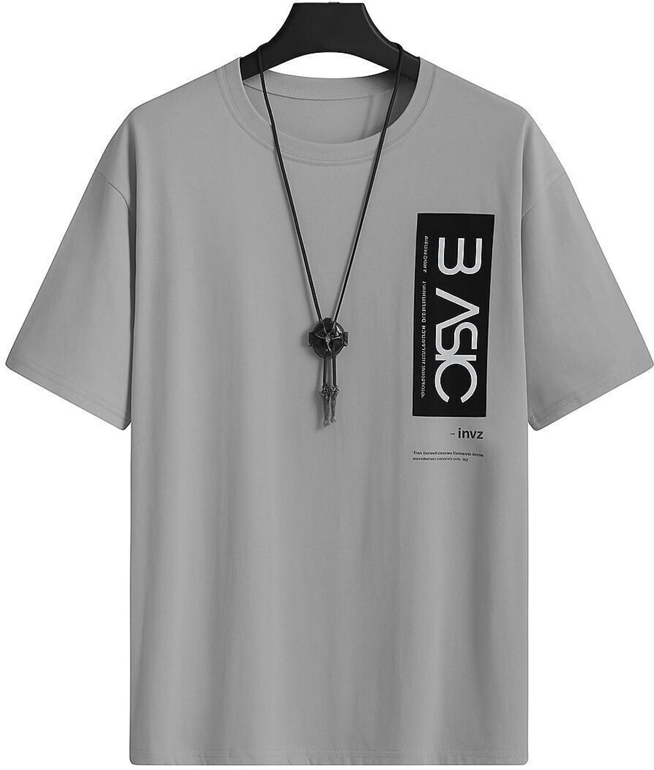 Image of DayalTShirt Printed Couple Round Neck Grey T-Shirt