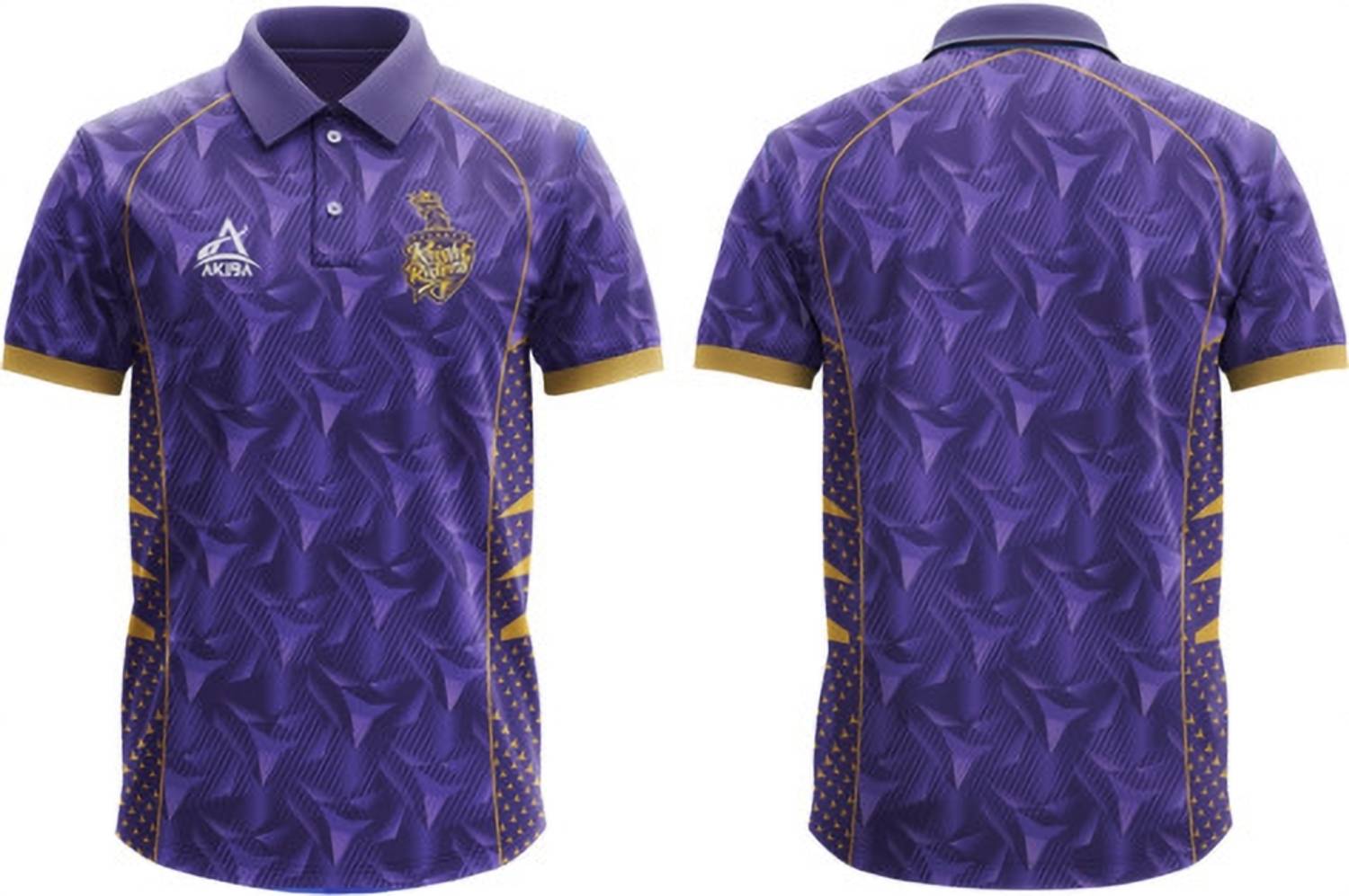 AKIBA Printed Couple V Neck Purple T-Shirt