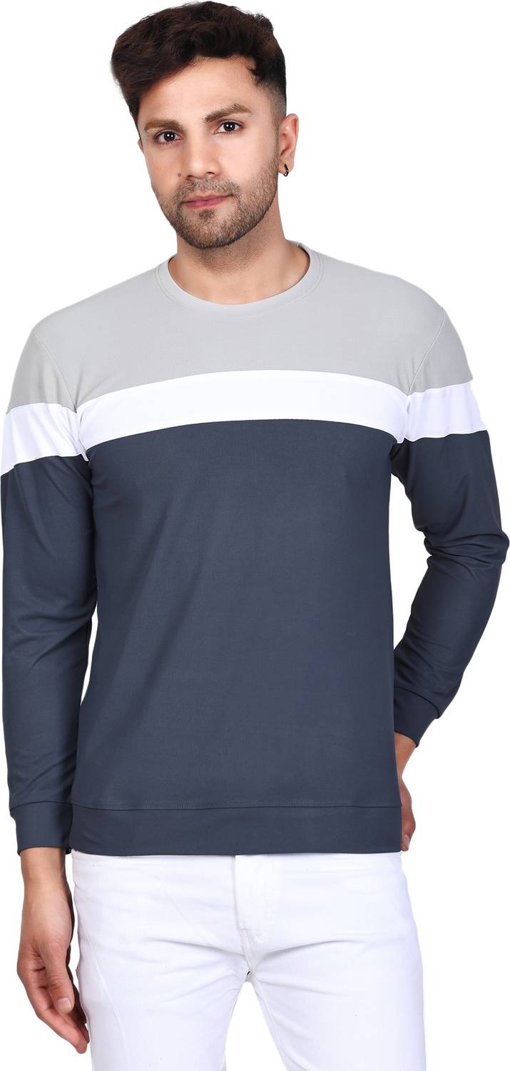 BADOS Colorblock Men Round Neck Multicolor T-Shirt