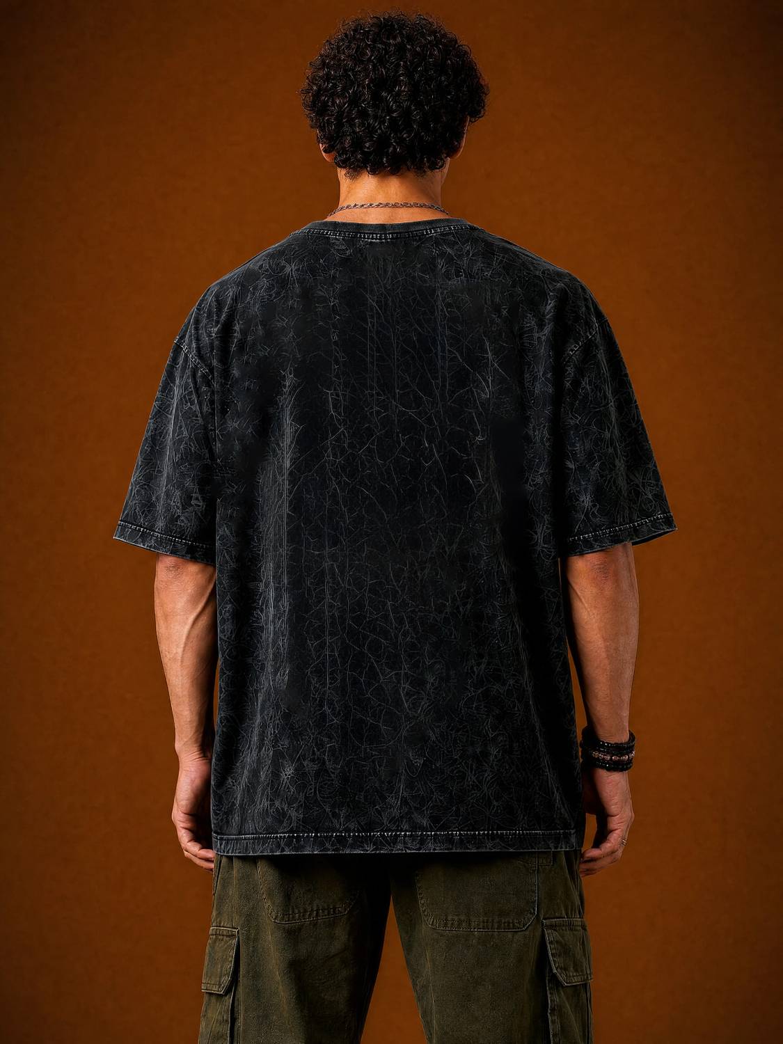 HADAR Black Round Neck Printed T-Shirt - Image 2