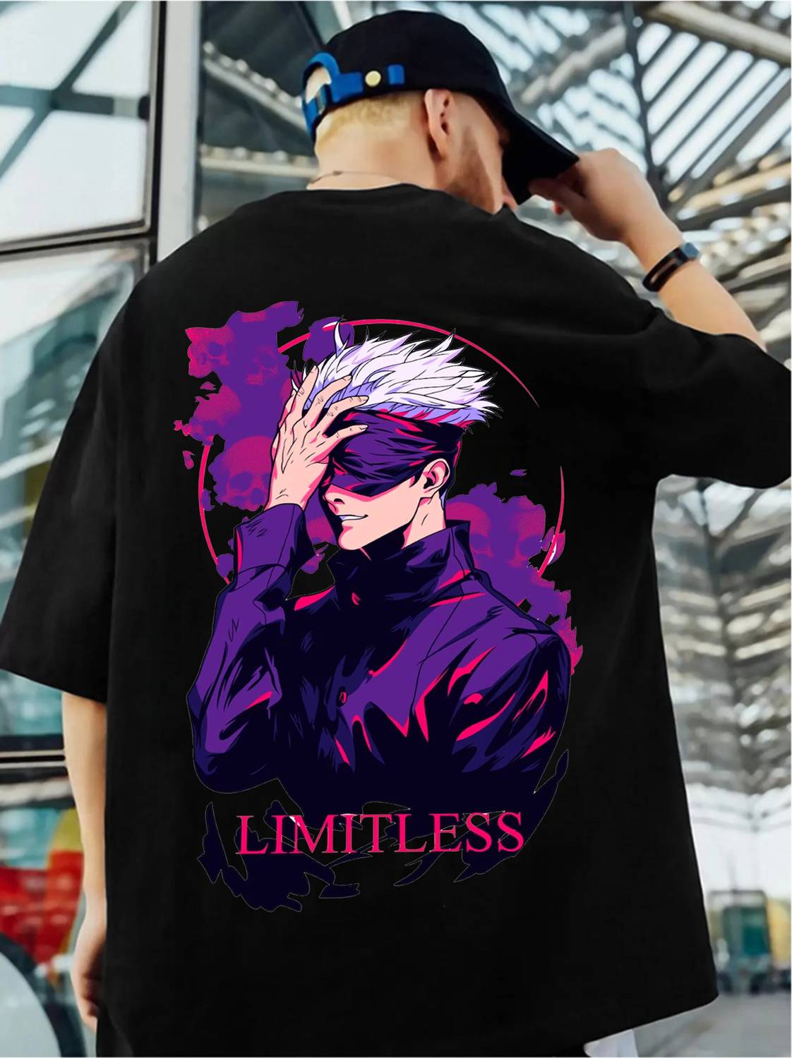 ZEN1FASHION Men Printed Round Neck Pure Cotton Black T-Shirt