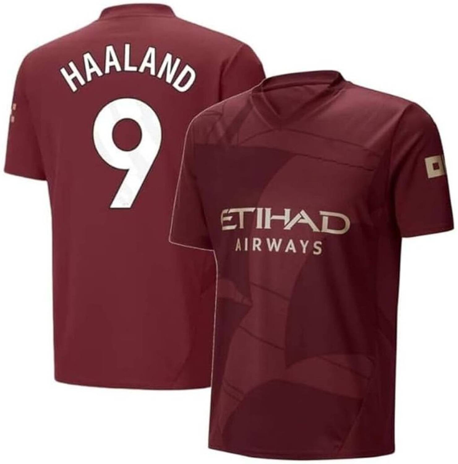 SELERIO Maroon Printed Men Round Neck T-Shirt - Image 1