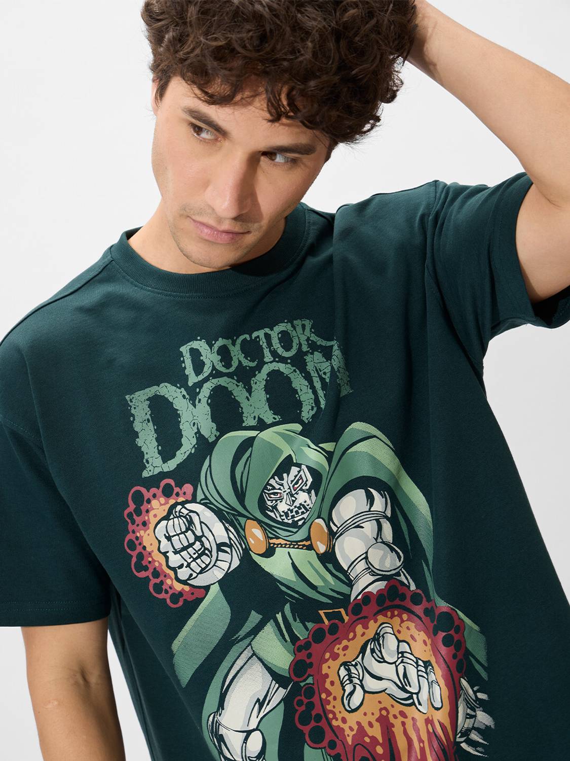 The Souled Store Men Dark Green Cartoon T-Shirt - Image 5