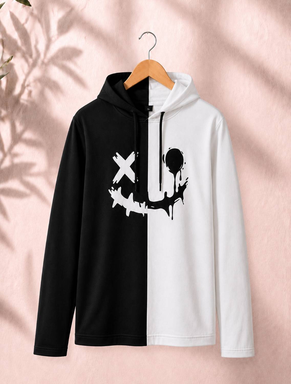 Try Colorblock Men Hooded Neck White T-Shirt - Image 1
