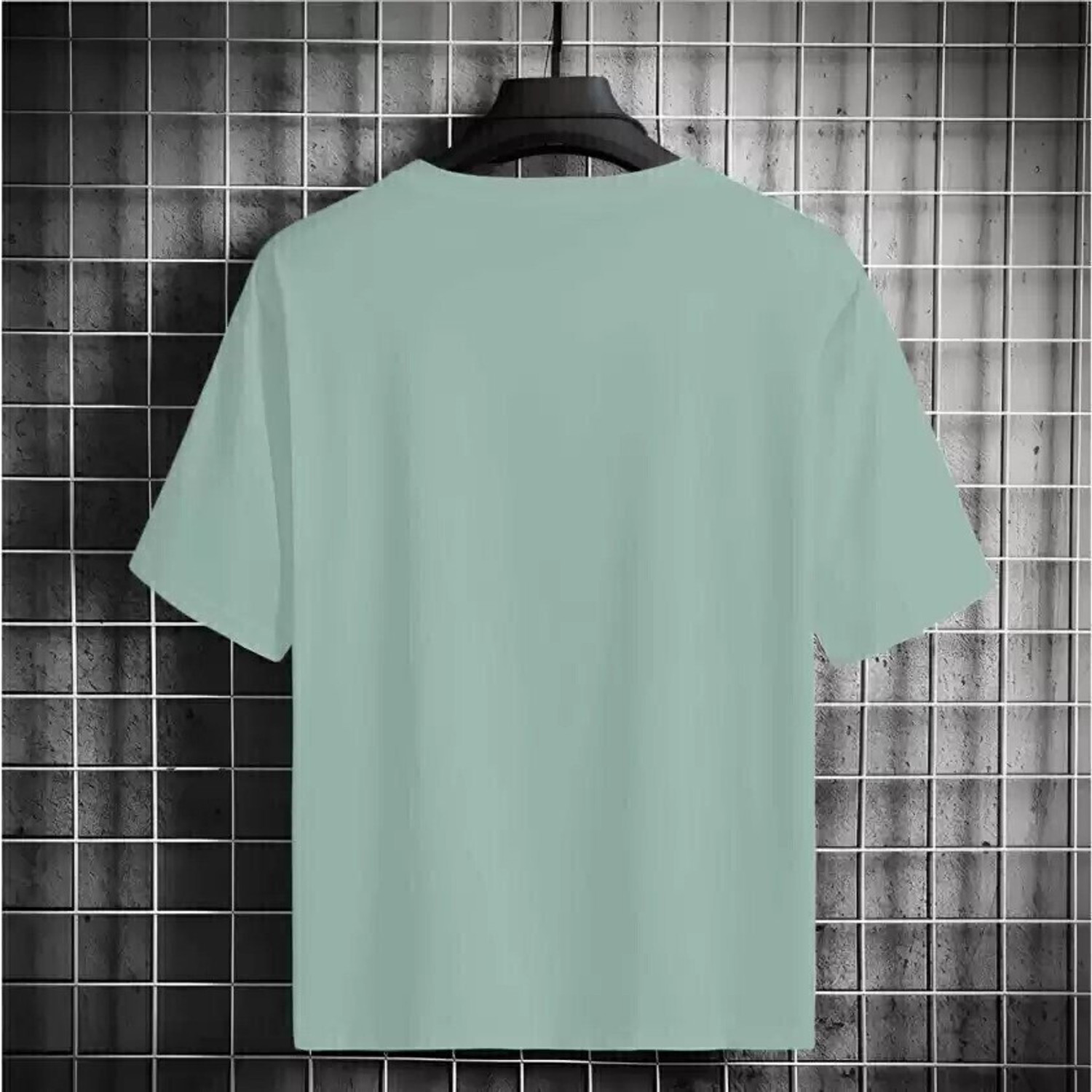 Image of stylesmyth Printed Men Round Neck Light Green T-Shirt