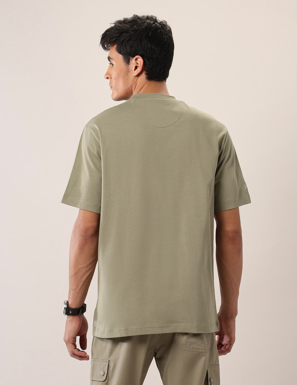 Image of U.S. Polo Assn. Denim Co. Graphic Print Men Crew Neck Green T-Shirt