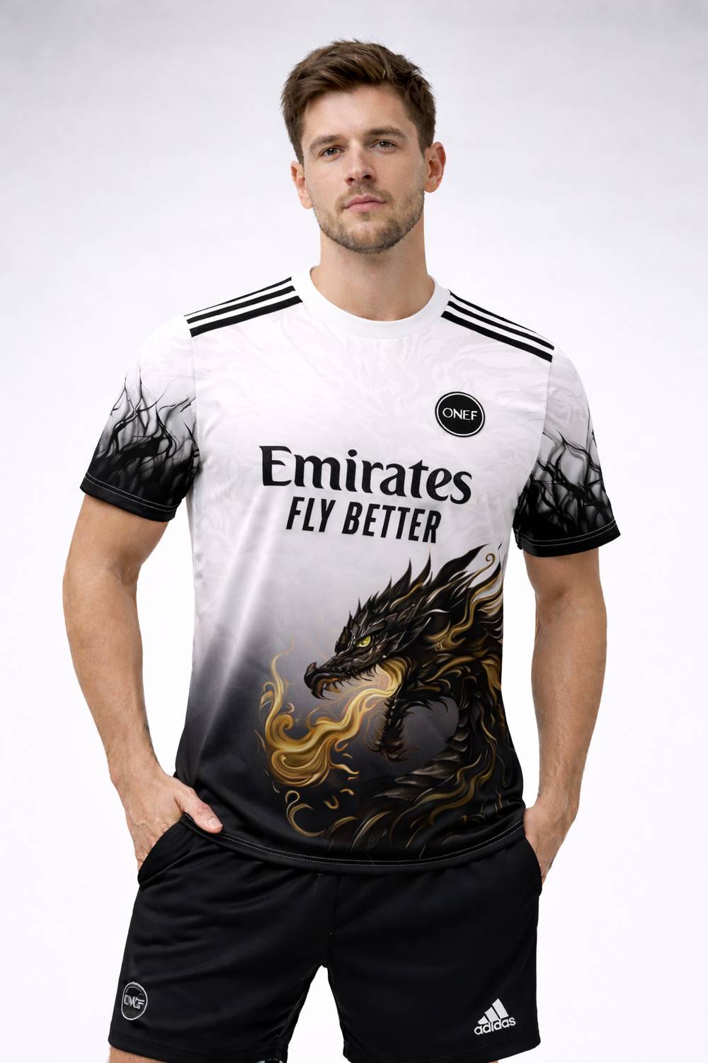 ONE 7 Printed Men White T-Shirt - Image 2