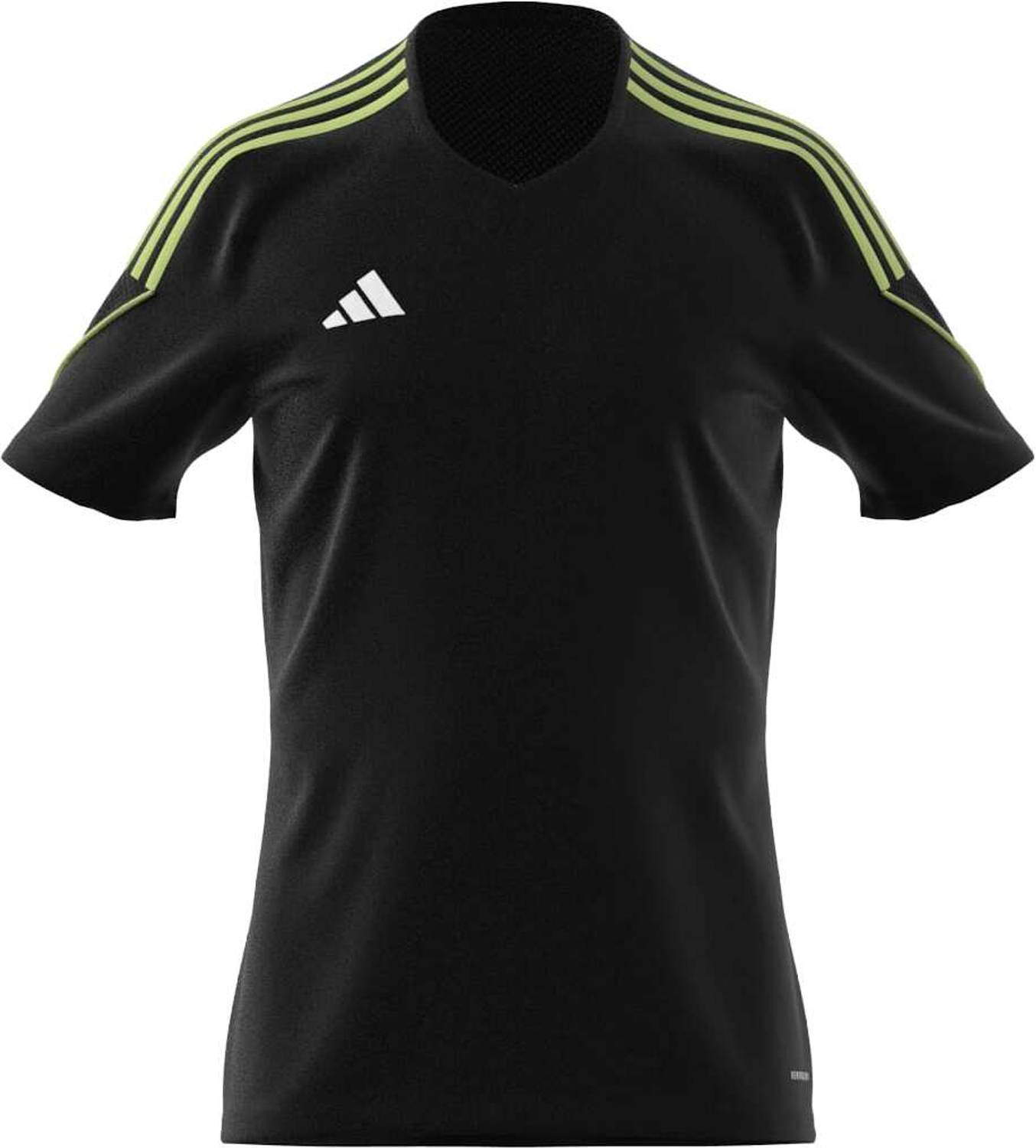 ADIDAS Printed Men V Neck Black T-Shirt